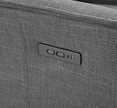 Charcoal Fabric Electric Power Reclining Accent Chair