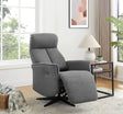 Charcoal Fabric Electric Power Reclining Accent Chair