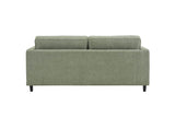 Sage Green Fabric 3 Seater Buttoned Standard Back Sofa