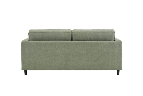 Sage Green Fabric 3 Seater Buttoned Standard Back Sofa