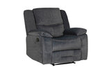 Klayton 1 Seater Manual Recliner Charcoal
