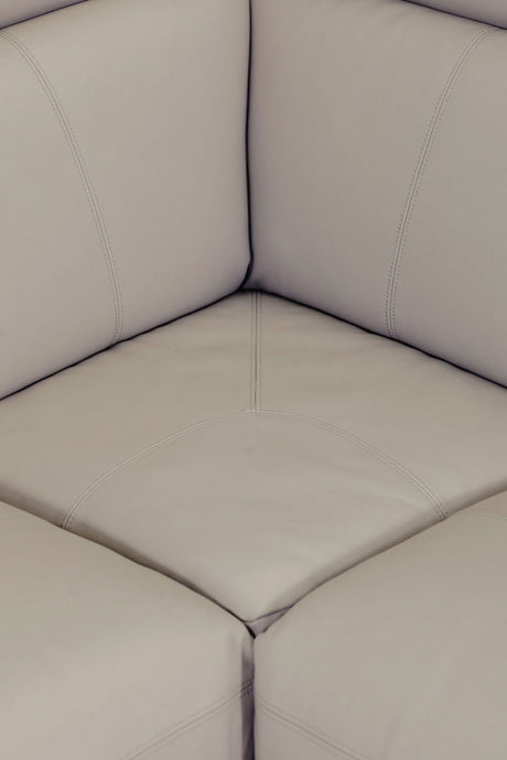 Stone Fabric Large Electric Corner Recliner Sofa RHF