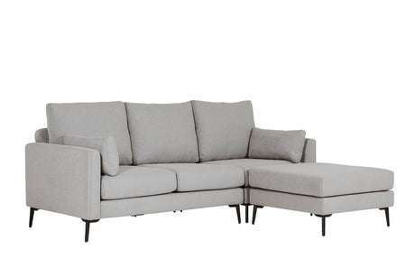 Light Grey Fabric Large Modular Corner Sofa