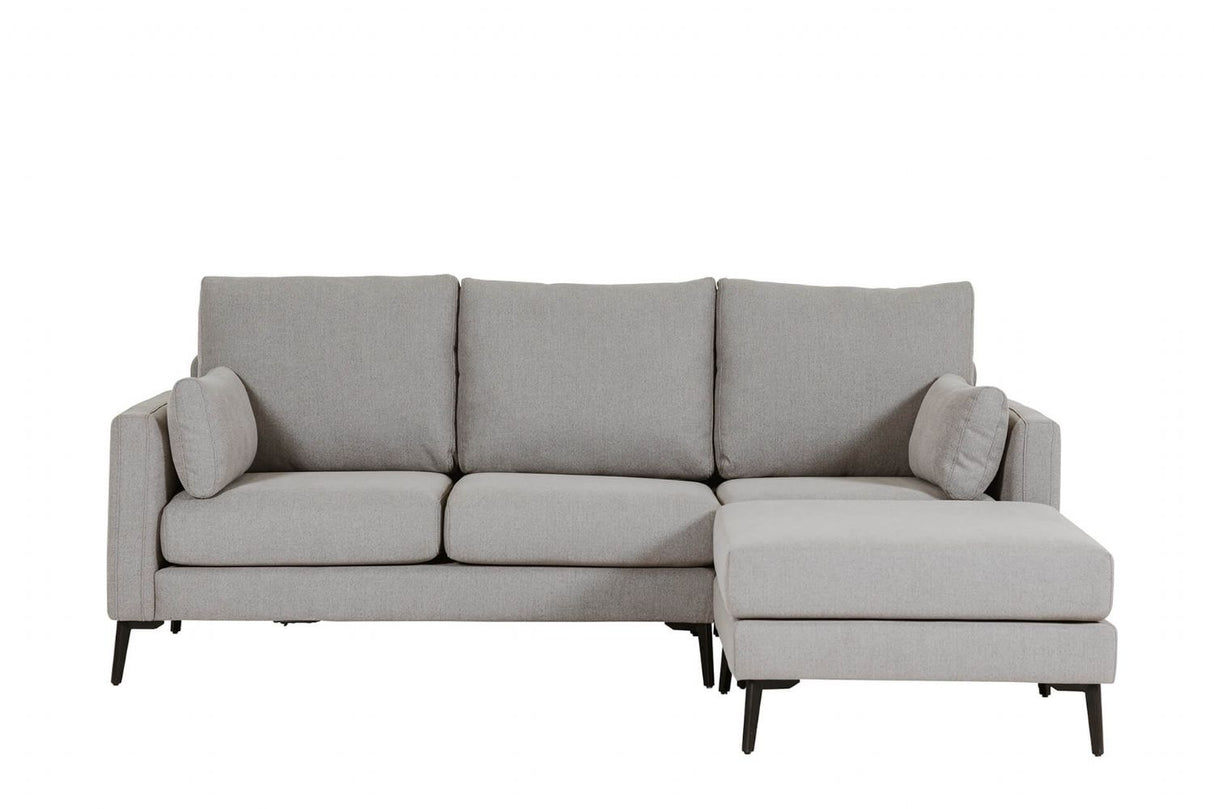Light Grey Fabric Large Modular Corner Sofa