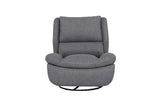 Grey Fabric Electric Reclining Swivel Glider Chair