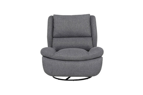 Grey Fabric Electric Reclining Swivel Glider Chair