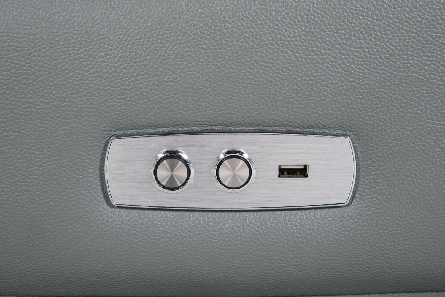 Steel Grey Leather 1 Seater Electric Recliner Armchair