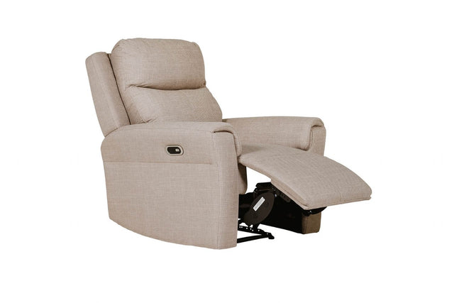Mushroom Fabric Electric Power Recliner Chair