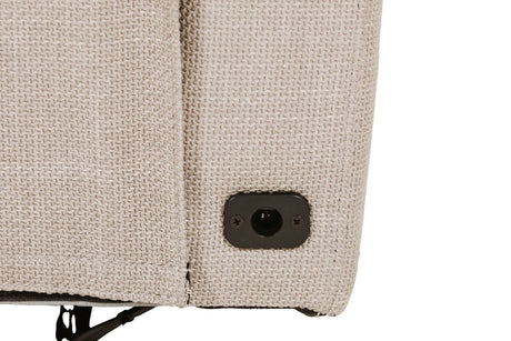Mushroom Fabric Large Electric Corner Recliner Sofa