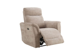 Mocha Woven Fabric Electric Power Recliner Chair
