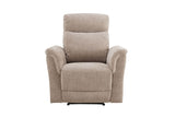 Mocha Woven Fabric Electric Power Recliner Chair