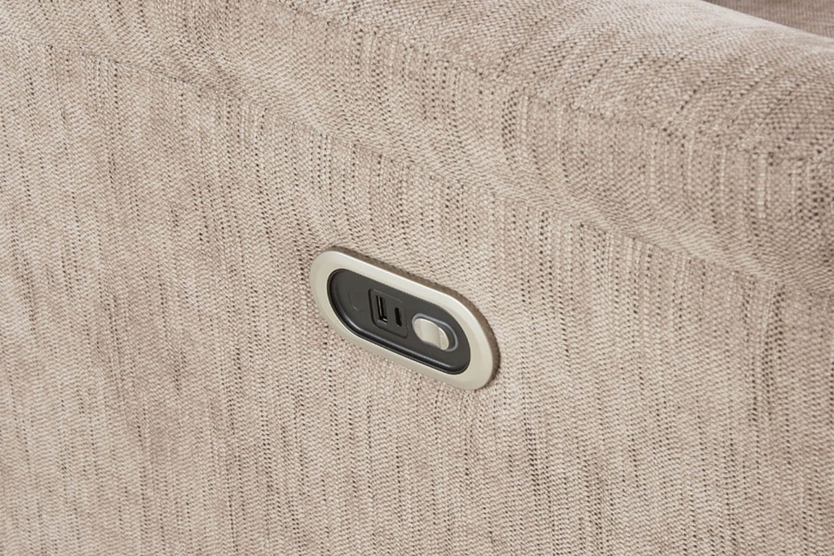 Mocha Woven Fabric Electric Power Recliner Chair