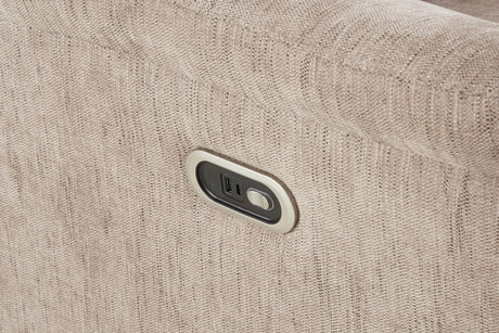 Mocha Woven Fabric Electric Power Recliner Chair