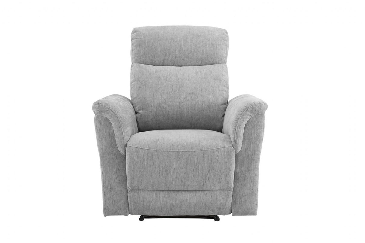 Grey Woven Fabric Electric Power Recliner Chair