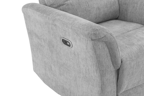 Grey Woven Fabric Electric Power Recliner Chair