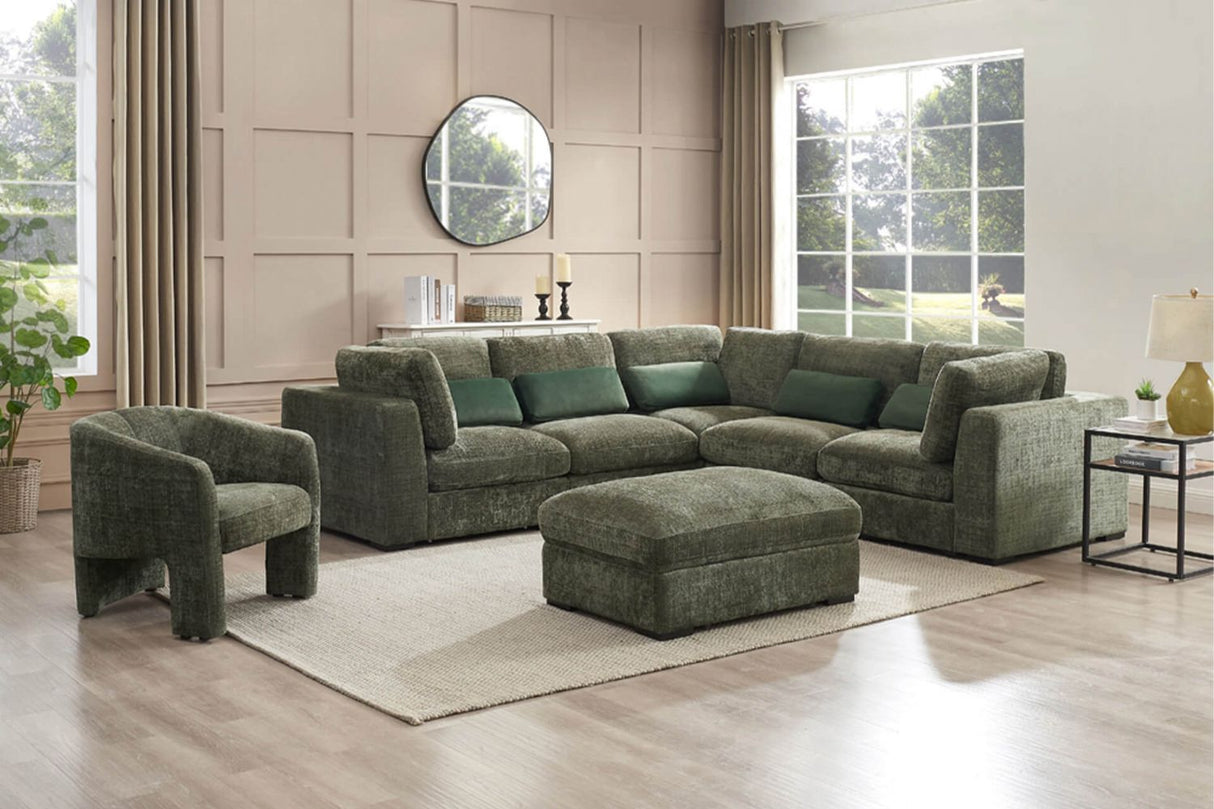 Humphrey Corner Arm Sectional Green