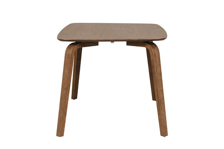 Brown Walnut 150cm Rectangular Dining Table with Curved Legs