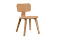 Natural Oak Retro Dining Chair with Solid Seat
