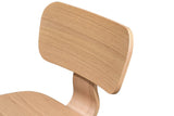 Natural Oak Retro Dining Chair with Solid Seat