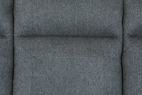 Blue Fabric 3 Seater Standard Back Sofa Cushioned Headrest