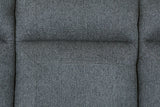 Azul Grey Textured Fabric 3 Seater Electric Recliner Sofa