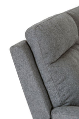 Azul Grey Textured Fabric 3 Seater Electric Recliner Sofa