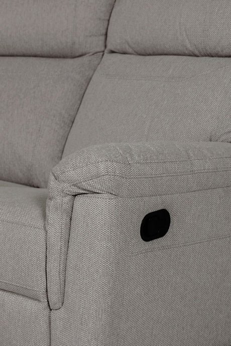 Grey Fabric Large 4 Seater Manual Corner Recliner Sofa