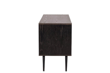 Black Wooden Large TV Media Entertainment Unit