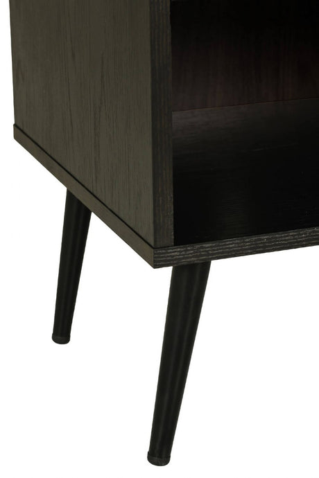 Black Wooden Large TV Media Entertainment Unit