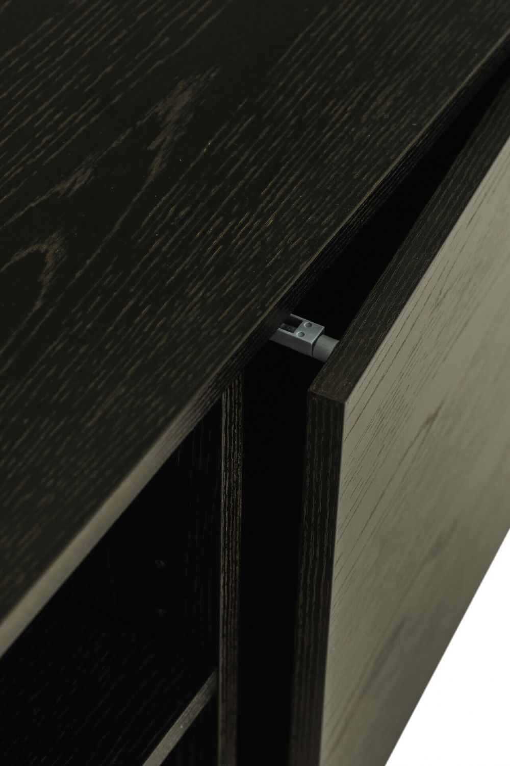 Black Wooden Large TV Media Entertainment Unit