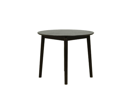 Black Wooden Small Round Dining Table 90cm