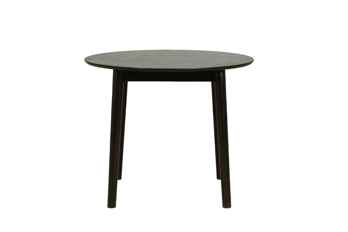 Black Wooden Small Round Dining Table 90cm