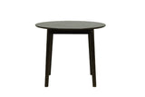 Black Wooden Small Round Dining Table 90cm