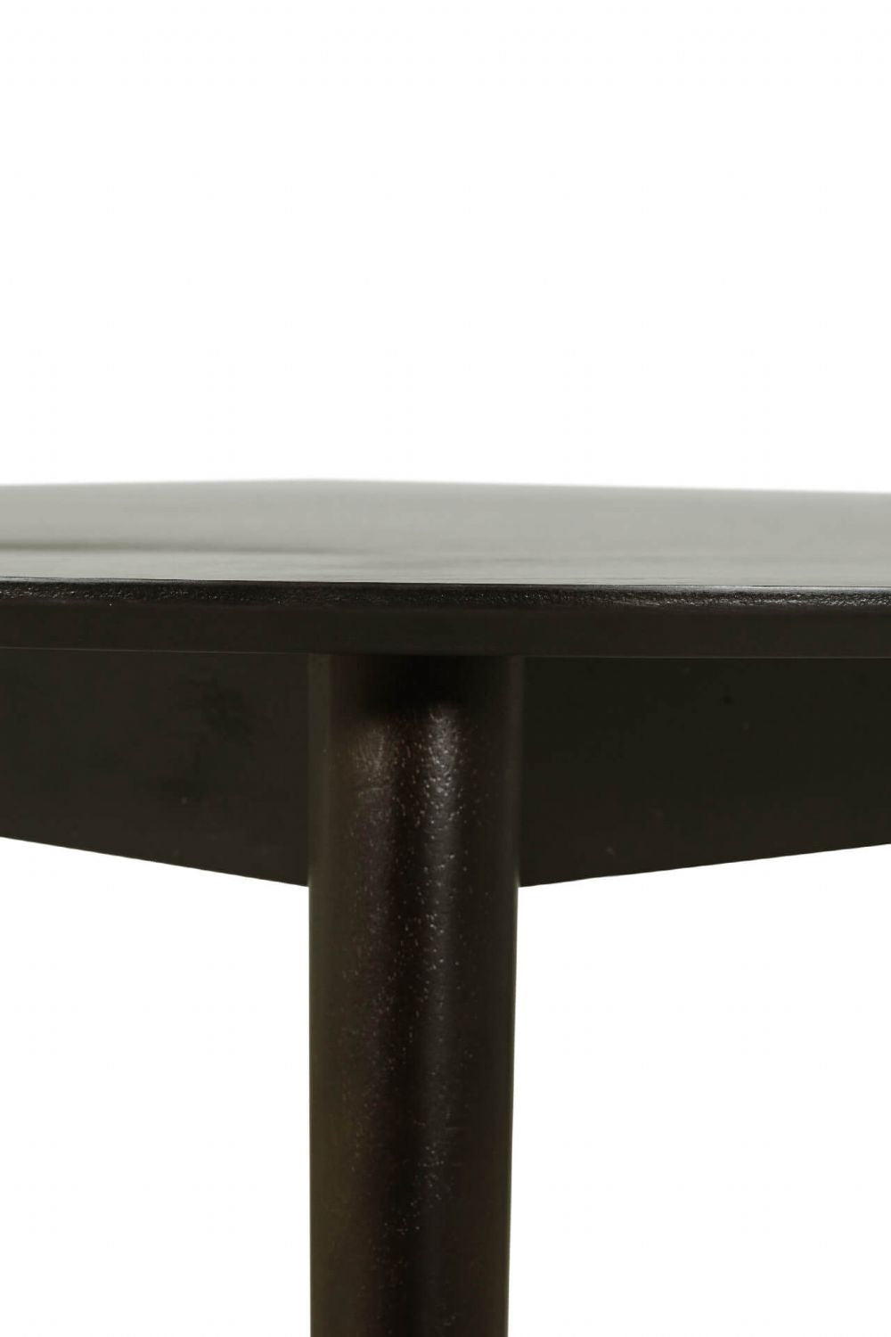 Black Wooden Small Round Dining Table 90cm
