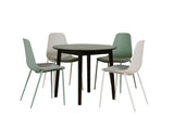 Black Wooden Small Round Dining Table 90cm