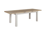 Taupe Pine Wood Extending Dining Table Oak Top 140 to 180cm