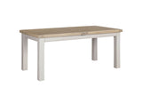 Taupe Pine Wood Extending Dining Table Oak Top 140 to 180cm