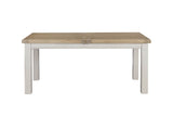 Taupe Pine Wood Extending Dining Table Oak Top 140 to 180cm