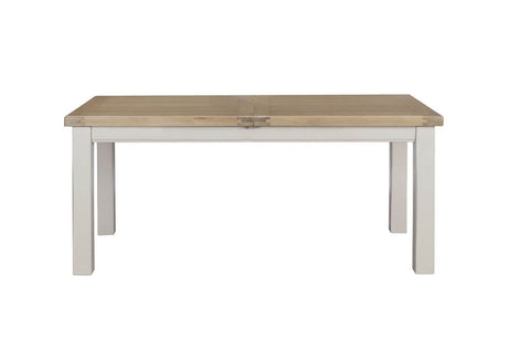 Taupe Pine Wood Extending Dining Table Oak Top 140 to 180cm