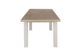Taupe Wooden Extending Dining Table Oak Top 120 to 165cm