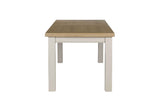 Taupe Wooden Extending Dining Table Oak Top 120 to 165cm