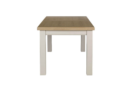 Taupe Pine Wood Extending Dining Table Oak Top 140 to 180cm