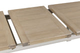 Taupe Pine Wood Extending Dining Table Oak Top 140 to 180cm