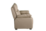 Latte Leather 2 Seater Standard Back Sofa