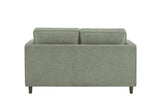 Sage Woven Fabric 2 Seater Standard Button Back Sofa