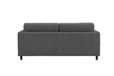 Dark Grey Fabric 3 Seater Buttoned Standard Back Sofa