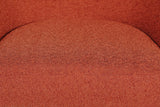 Rust Boucle Fabric Accent Chair with Black Legs