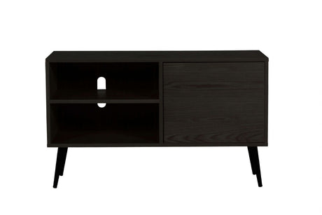 Black Wooden 1 Door TV Media Entertainment Unit
