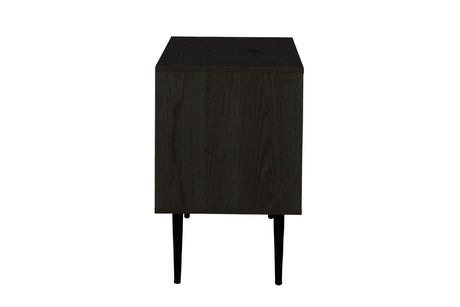 Black Wooden 1 Door TV Media Entertainment Unit
