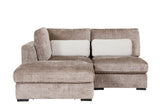 Mink Textured Velvet Fabric Armless Sofa with Cushion